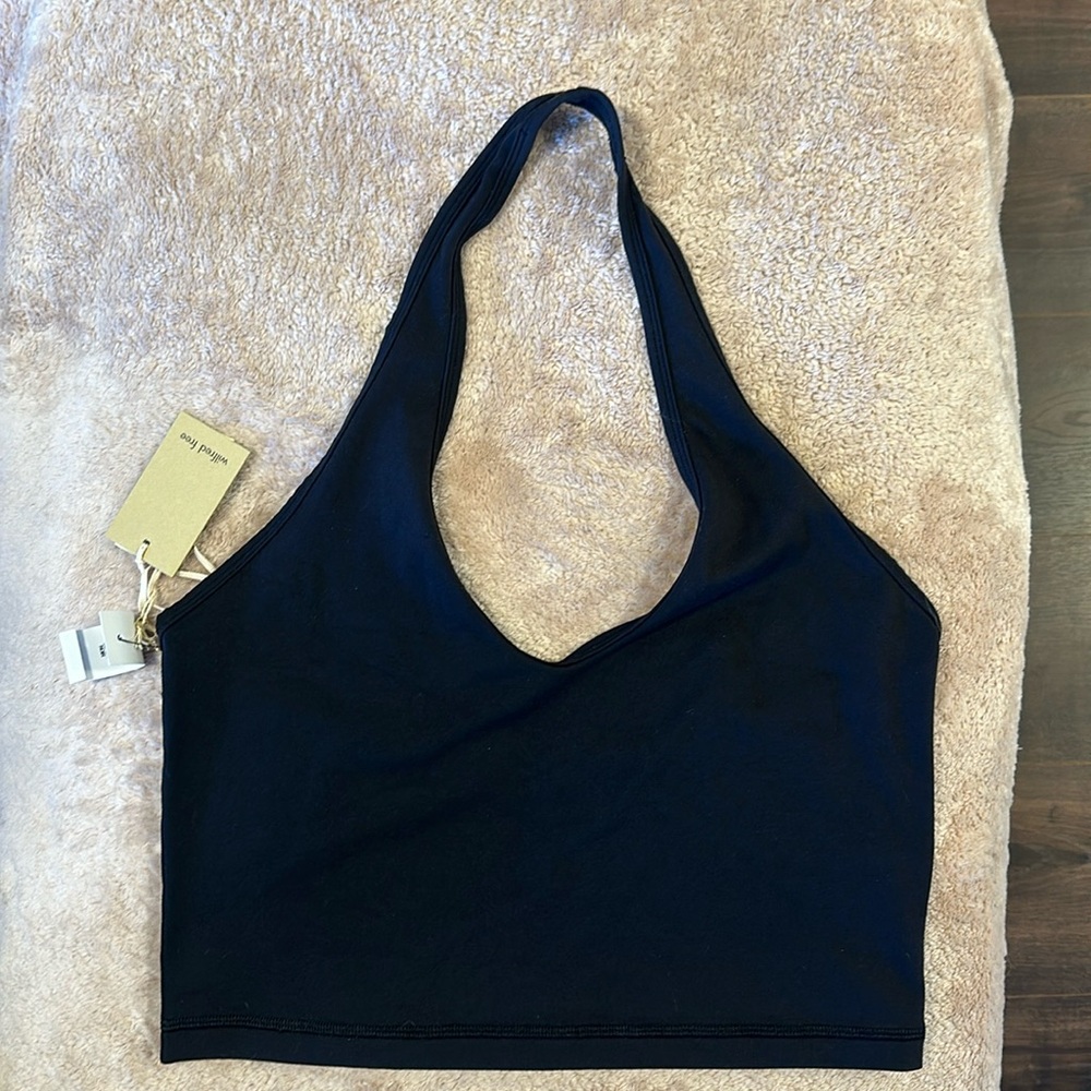 Wilfred Free brand black sexy behind neck halter top, in size large